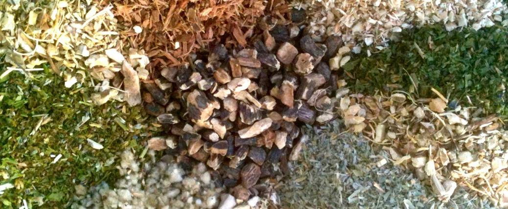 A pile of rocks and dirt on the ground.